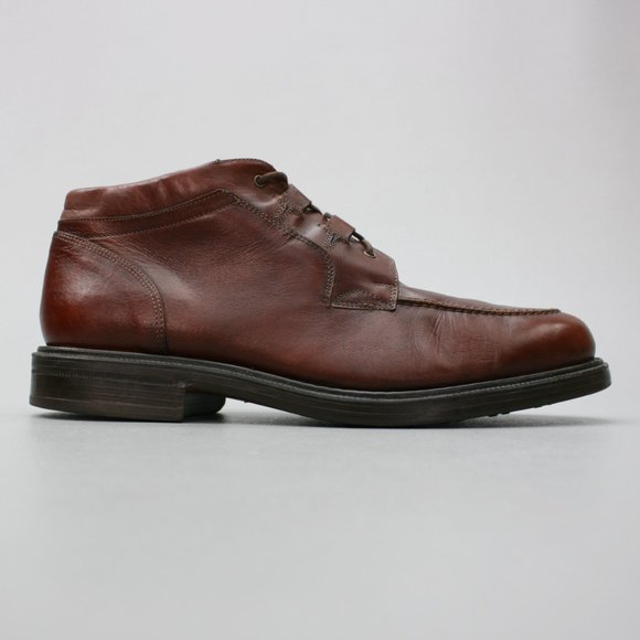 Bacco Bucci Men\'s 13 Brown Leather Lace-up Chukka Moc-toe Ankle Boots Italy main image 12